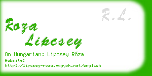 roza lipcsey business card